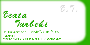 beata turbeki business card